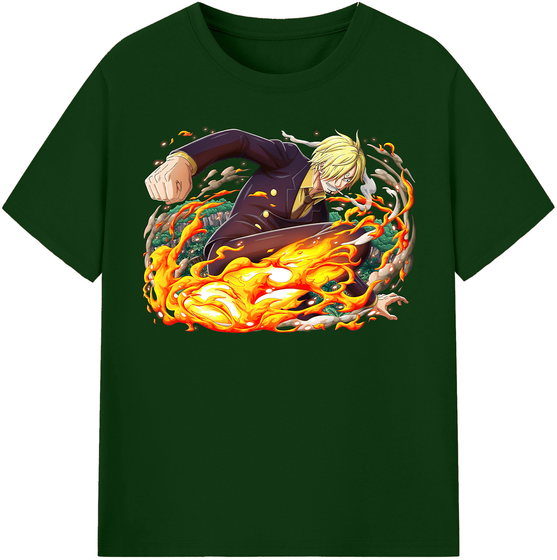 ワンピース サンジ ONE PIECE Sanji 綿100％半袖Tシャツ（フロントプリント）